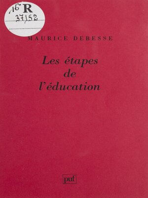cover image of Les Étapes de l'éducation